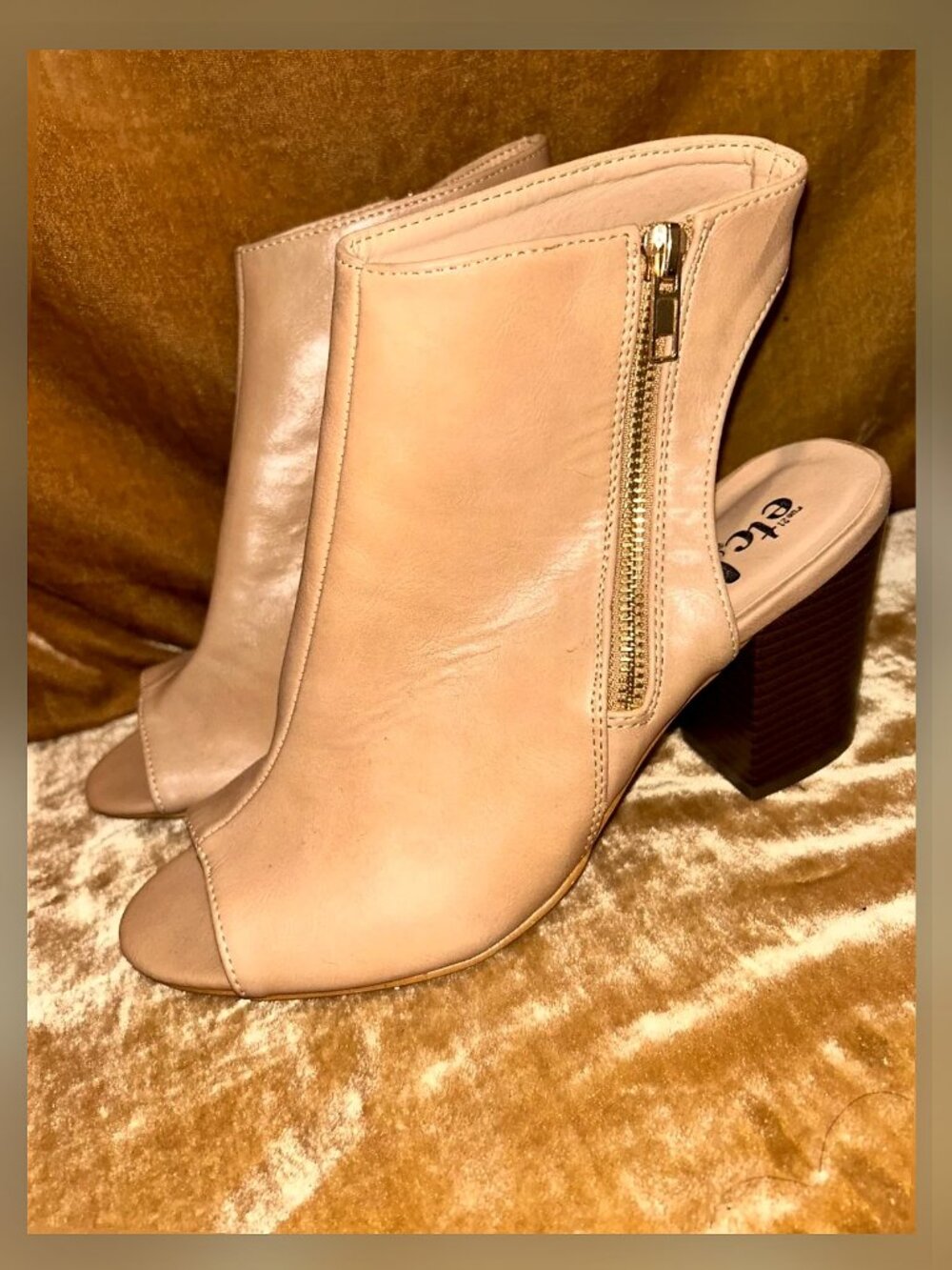 Ankle Boots etcétera Beige With Zipper